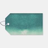 String Lights Beach Palms Ombre Aquamarin Wedding Geschenkanhänger (Rückseite Horizontal)