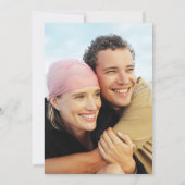 String Lights Black And White Photo Wedding Einladung (Rückseite)