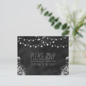 String Lights Black Chalkboard UAWG Repard Postard Einladungspostkarte (Stehend Vorderseite)