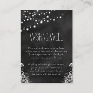 String Lights Black Chalkboard wünscht gut Begleitkarte