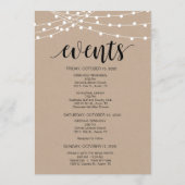 String Lights, Black, What to do, Itinerary Card Programm (Rückseite)