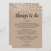 String Lights, Black, What to do, Itinerary Card Programm (Vorne/Hinten)