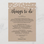 String Lights, Black, What to do, Itinerary Card Programm (Vorderseite)