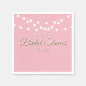 String Lights-Brautparty Serviette (Vorderseite)