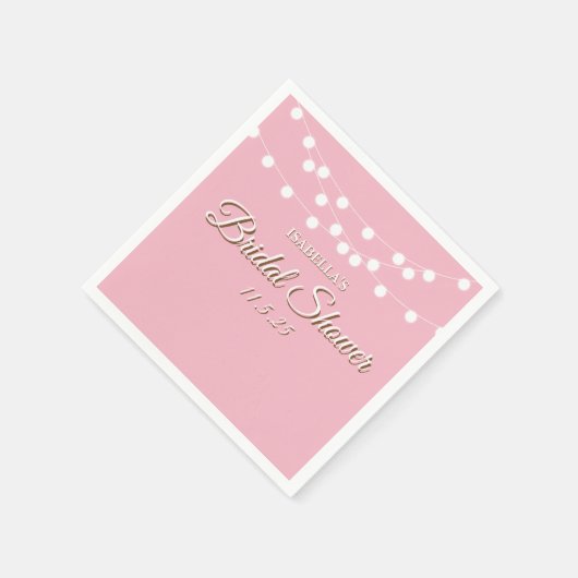 String Lights-Brautparty Serviette (Ecke)