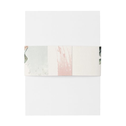 String Lights, Brush Stroke, Blumenstrauß Einladungsbanderole (Rückseitenbeispiel)