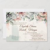 String Lights, Brush Stroke, Blumenzehen Einladung (Vorderseite)