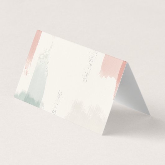 String Lights, Brush Stroke, floral Dankeschön Kar Visitenkarten (Rückseite)