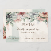 String Lights, Brush Stroke, floral UAWG Einladung (Vorne/Hinten)