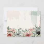 String Lights, Brush Stroke, Probe mit Blumen Einladung (Rückseite)