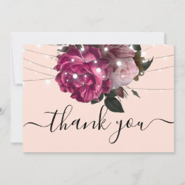 String Lights Burgundy Blume vielen Dank Einladung