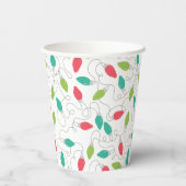 String Lights Christmas Paper Cups Pappbecher (Rückseite)