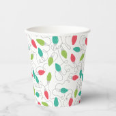 String Lights Christmas Paper Cups Pappbecher (Vorderseite)