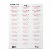 String Lights Christmas Return Address Label (Vorne)
