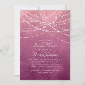 String Lights Dusty Rose Pink Brautparty Einladung (Vorderseite)