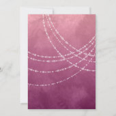 String Lights Dusty Rose Pink Brautparty Einladung (Rückseite)
