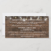 String Lights Foto nur verheiratet Einladung (Rückseite)