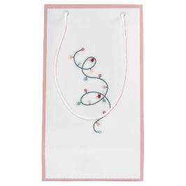 String Lights Geschenktasche (weich rosa) Kleine Geschenktüte