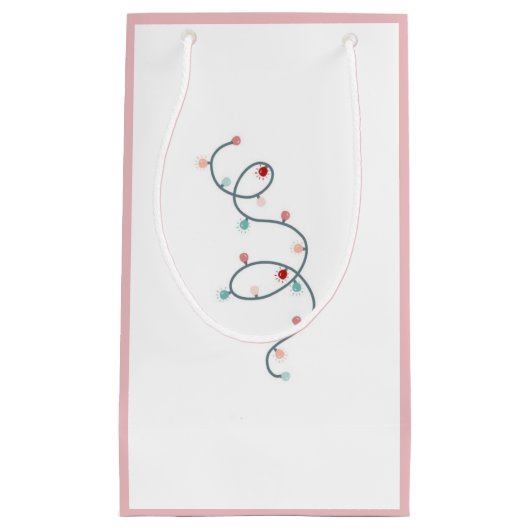 String Lights Geschenktasche (weich rosa) Kleine Geschenktüte (Vorderseite)