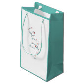 String Lights Gift Bag (SeaFoam Green) Kleine Geschenktüte (Rückseite Schrägansicht)