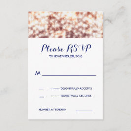 String lights glitz Hochzeit RSVP Karten