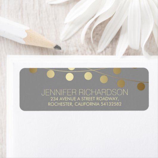 String Lights Gold Foil Wedding Return (Insitu)