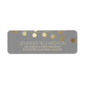 String Lights Gold Foil Wedding Return (Vorne)