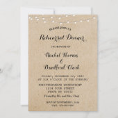 String Lights Hochzeit Probe Dinner Custom Einladung (Vorderseite)