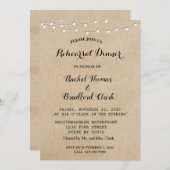 String Lights Hochzeit Probe Dinner Custom Einladung (Vorne/Hinten)