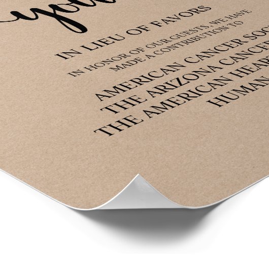 String Lights, Hochzeitsspende, Beitrag Poster (Ecke)