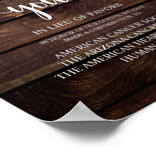 String Lights, Hochzeitsspende, Beitrag Poster (Ecke)