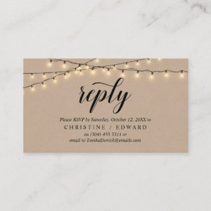 String Lights Kraft, Black Script, UAWG response Begleitkarte