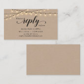 String Lights Kraft, Black Script, UAWG response Begleitkarte (Vorne/Hinten)