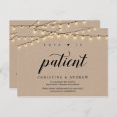 String Lights, Kraft, Liebe ist geduldig, verschob Postkarte (Vorne/Hinten)