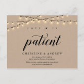 String Lights, Kraft, Liebe ist geduldig, verschob Postkarte (Vorderseite)