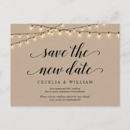 String Lights, Kraft, Rett des neuen Datums, Zurüc Postkarte