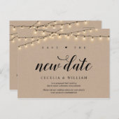 String Lights, Kraft, Rett des neuen Datums, Zurüc Postkarte (Vorne/Hinten)