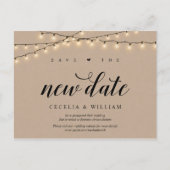 String Lights, Kraft, Rett des neuen Datums, Zurüc Postkarte (Vorderseite)