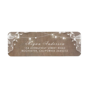 String Lights Lace und Burlap Rustic Elegant