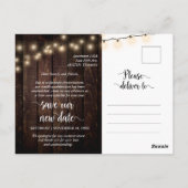 String Lights, Liebe ist geduldig, Schwarz, Zurück Postkarte (Rückseite)