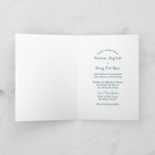 String Lights Liebe Trees Aquamarin Wedding Einladung (Innenseite)