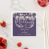 String Lights Lila SkriptWedding Serviette (Beispiel)