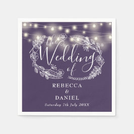 String Lights Lila SkriptWedding Serviette