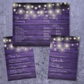 String Lights Lila Wood Wedding Program