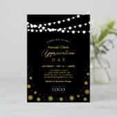 String Lights | Logo für das Party Client-Bewertun Folieneinladung (Stehend vorne)