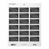 String Lights Mason Jar Chalkboard Address Labels Adressaufkleber (Vorne)