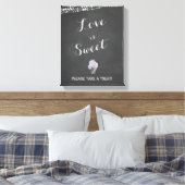 String Lights Mason Jar Chalkboard LIEBE ist SWEET Leinwanddruck (Insitu (Schlafzimmer))