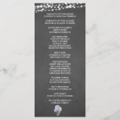 String Lights Mason Jar Chalkboard Wedding Program Programm (Rückseite)