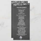 String Lights Mason Jar Chalkboard Wedding Program Programm (Vorne/Hinten)