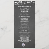 String Lights Mason Jar Chalkboard Wedding Program Programm (Vorderseite)